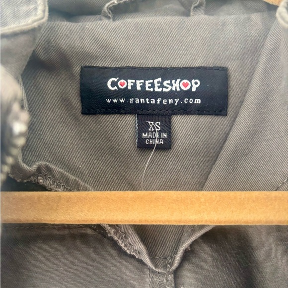 CoffeeShop Women's Aztec Hooded Utility Jacket with Patterned Sleeves - Picture 3 of 6